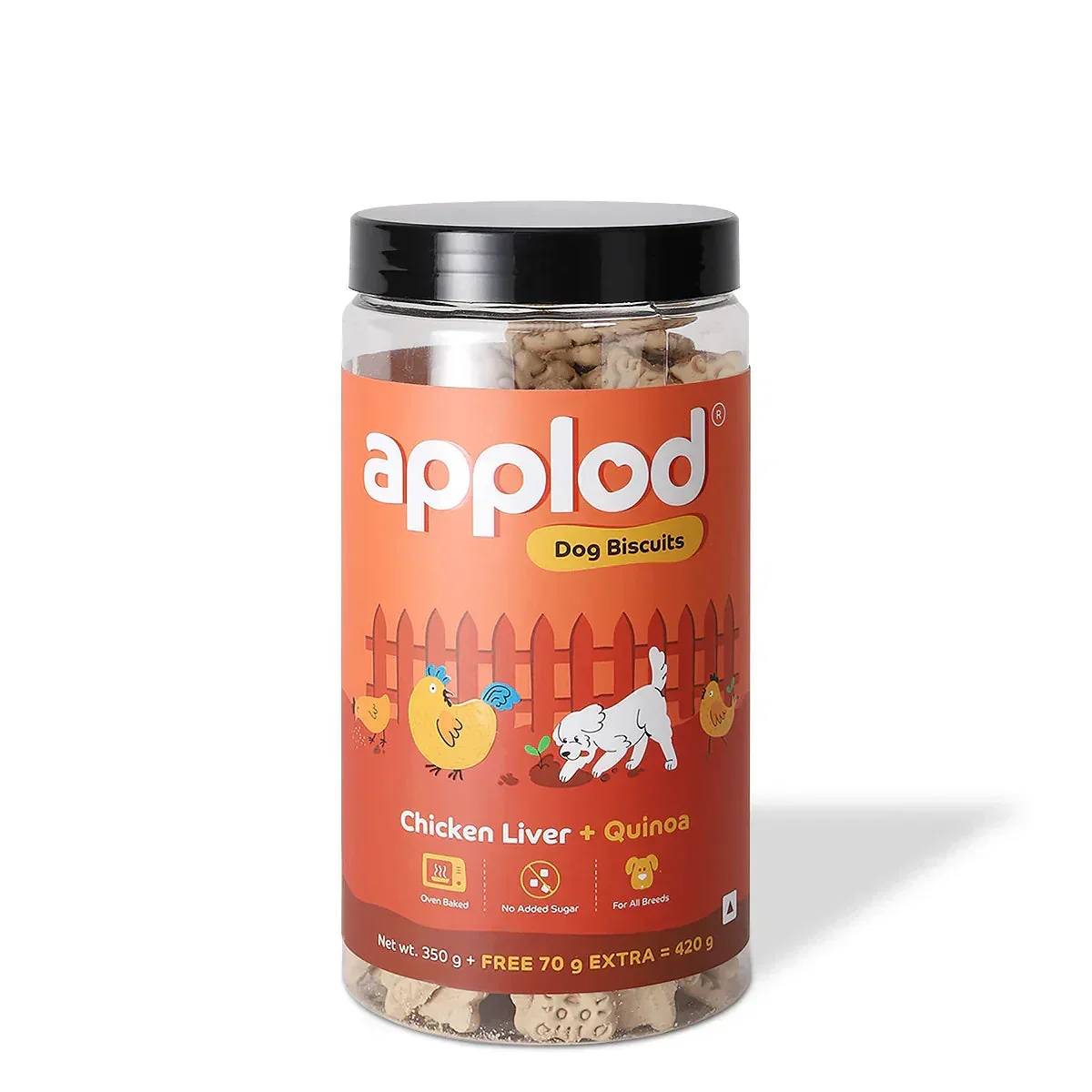 Applod Chicken Liver Dog Biscuit With Quinoa  - Image 10
