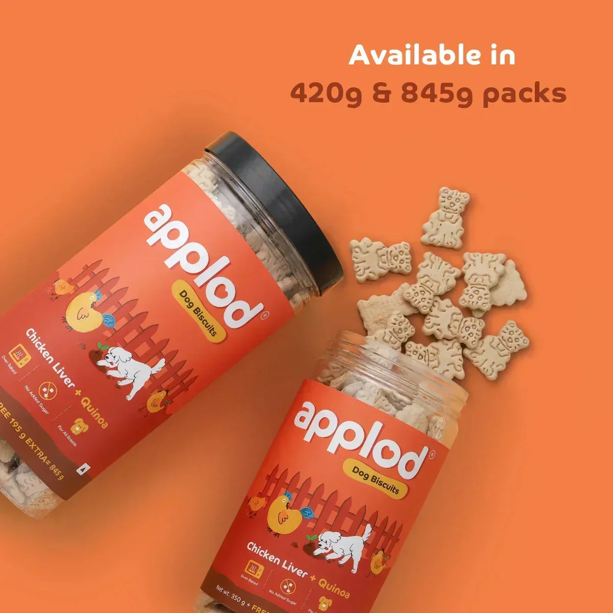 Applod Chicken Liver Dog Biscuit With Quinoa  - Image 5