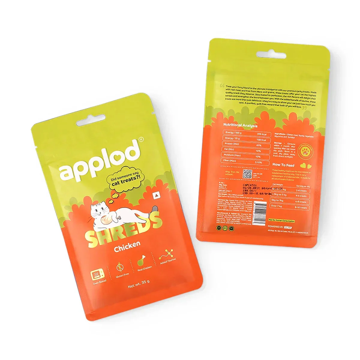 Applod Chicken Shreds Soft Cat Treat - 35g - Image 8