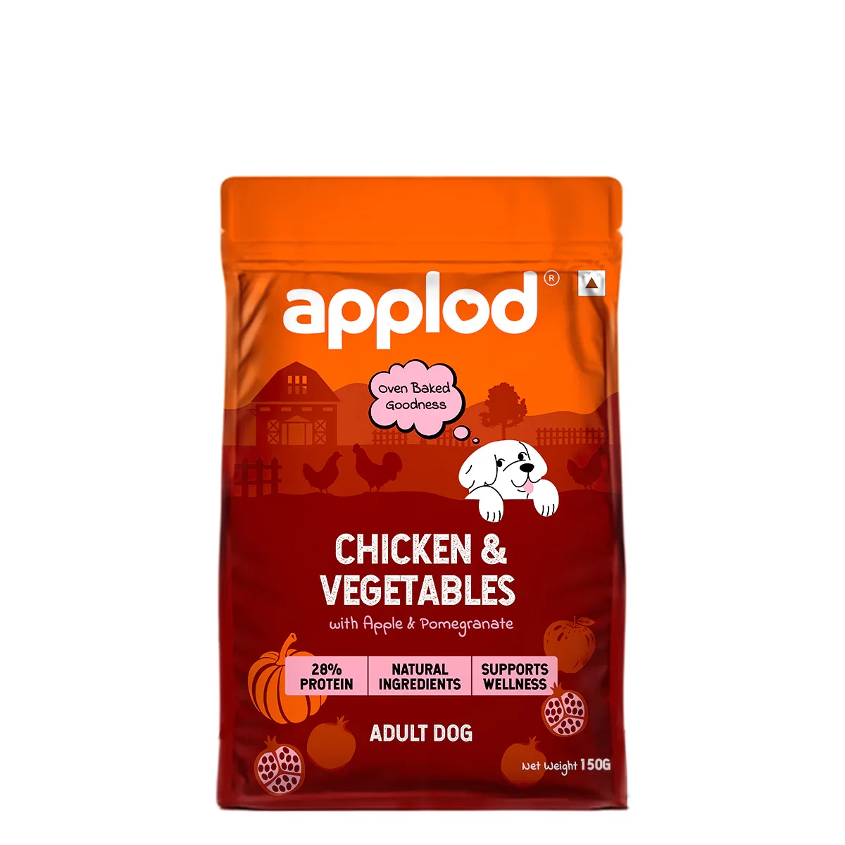 Applod Chicken & Vegetables with Apple & Pomegranate Dry Dog Food for Adult Dogs - Image 12