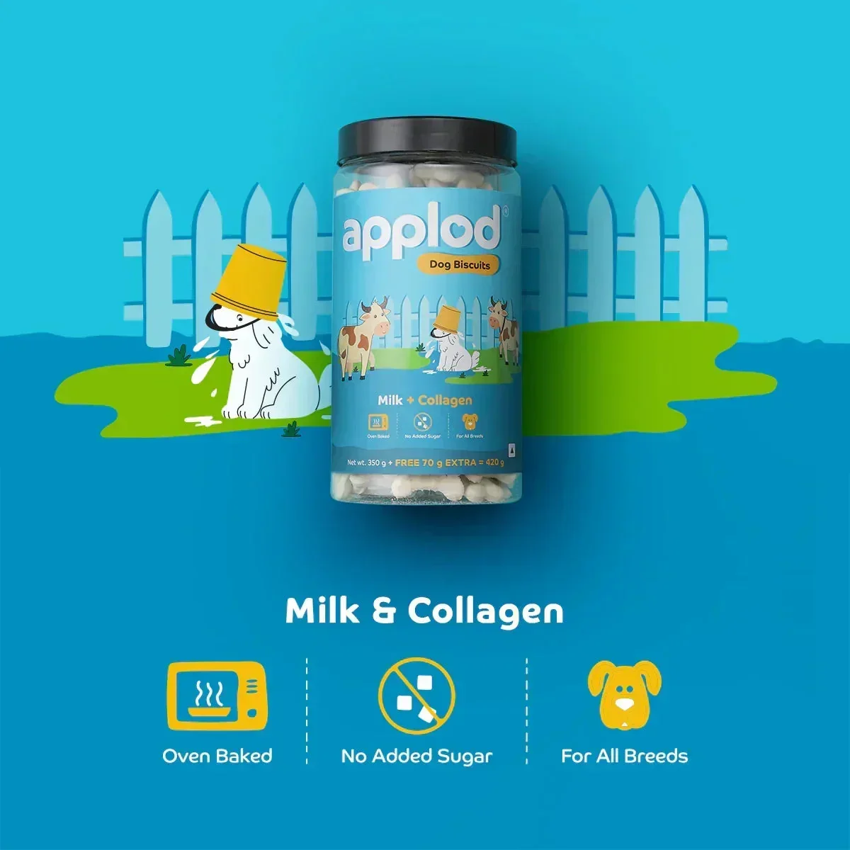 Applod Milk Puppy Biscuit With Collagen - Image 3