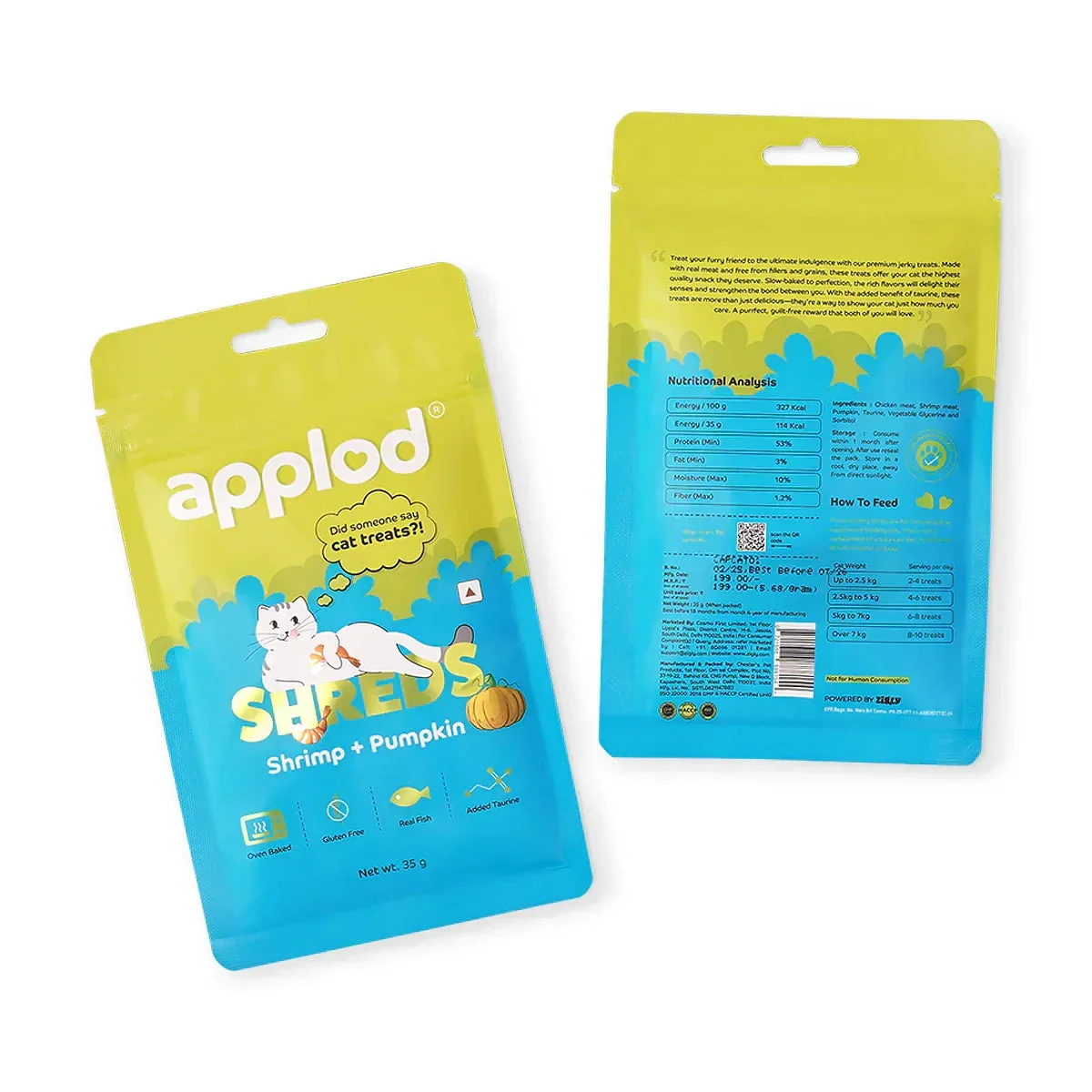 Applod Shrimp with Pumpkin Cat Treat - 35g - Image 8