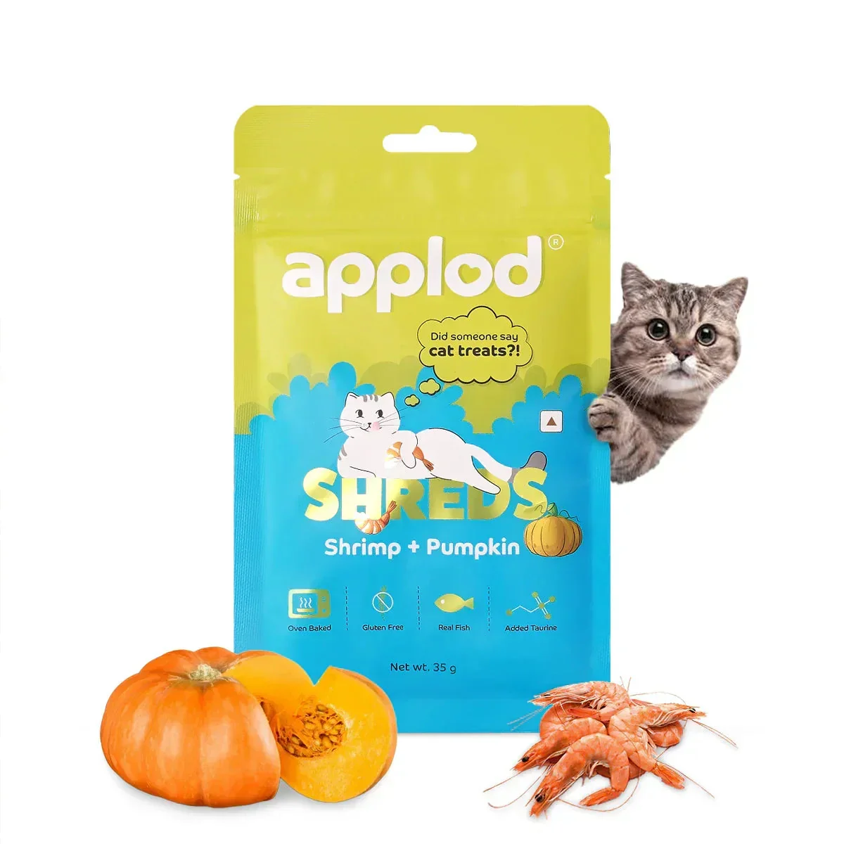 Applod Shrimp with Pumpkin Cat Treat - 35g - Image 9