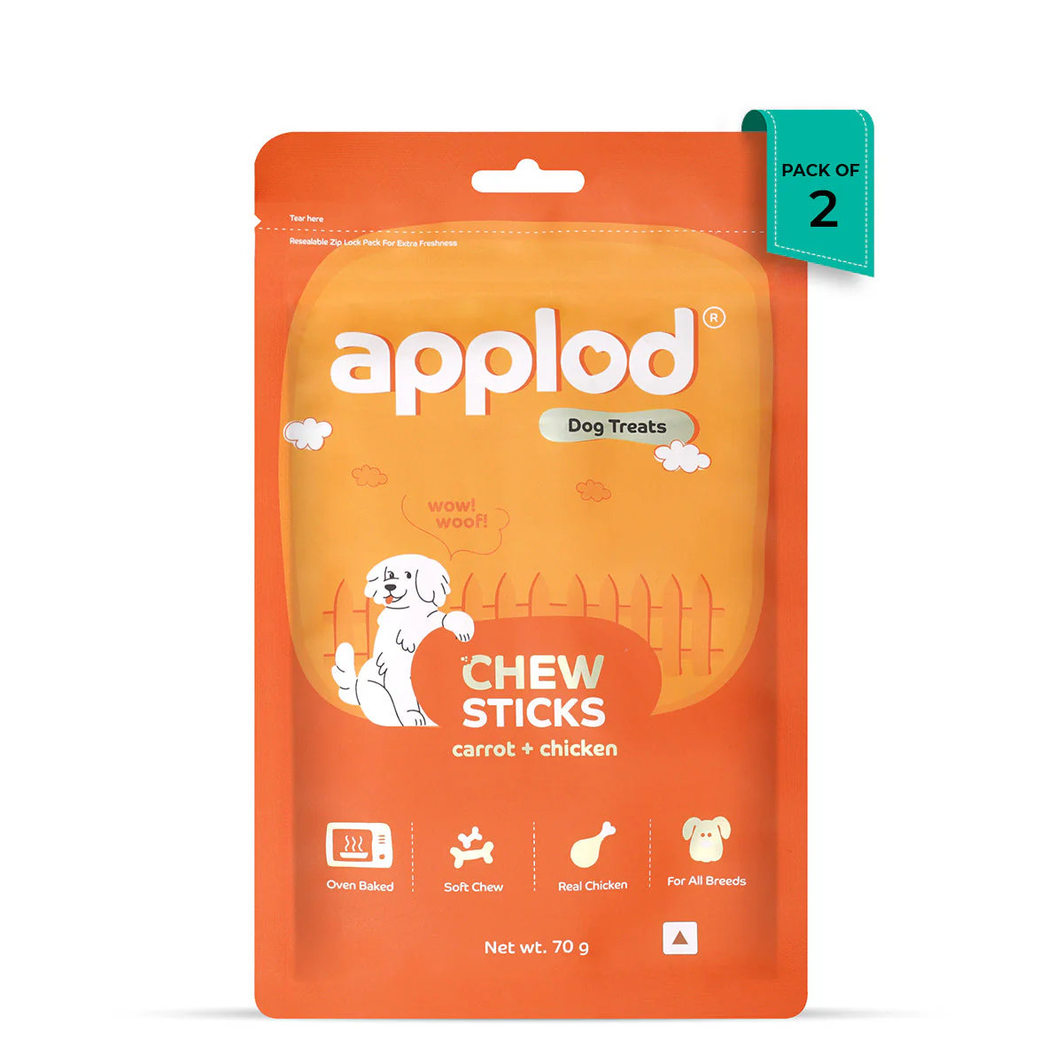 Applod Soft Carrot Chew Sticks Dog Treat  - 70g - Image 11