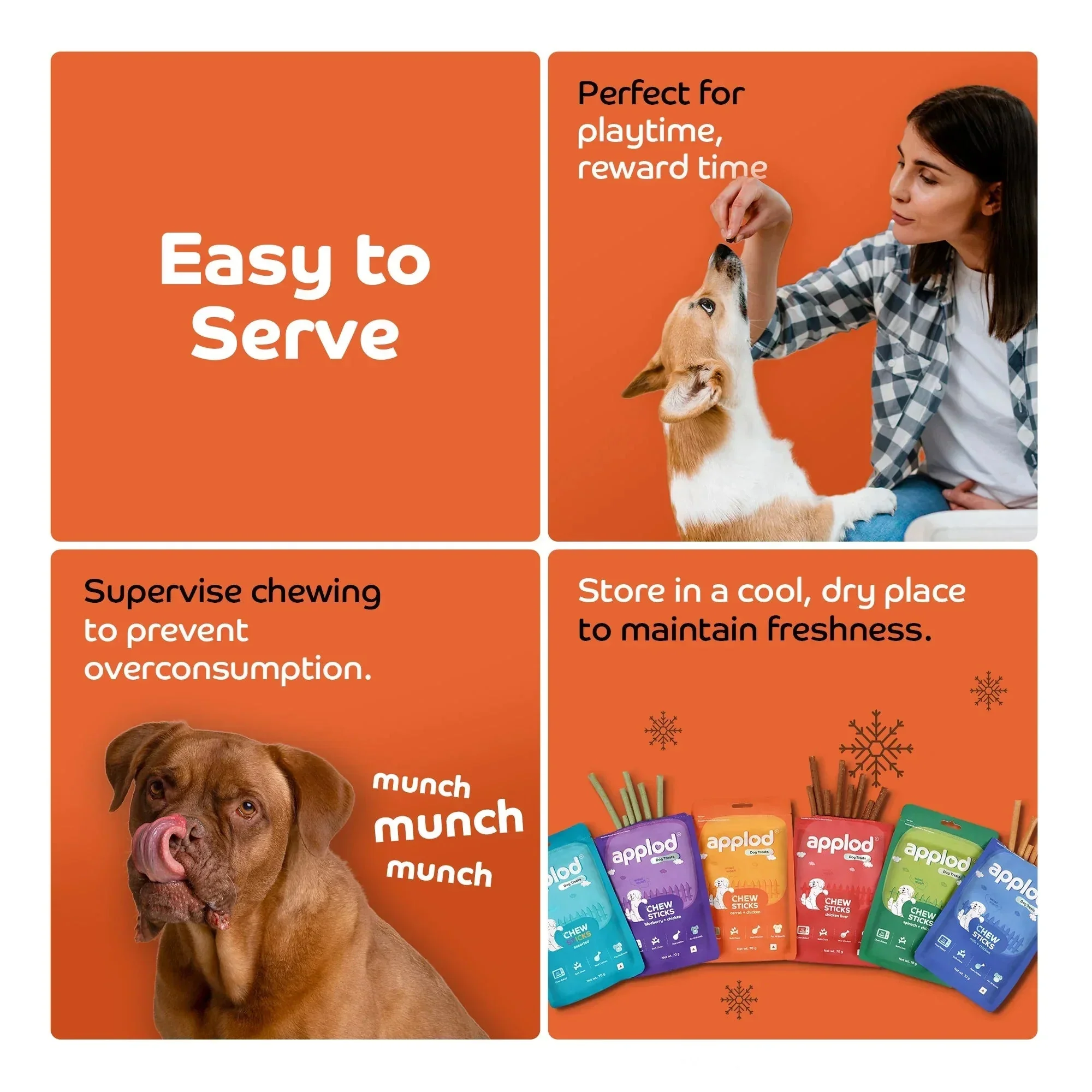 Applod Soft Carrot Chew Sticks Dog Treat  - 70g - Image 5