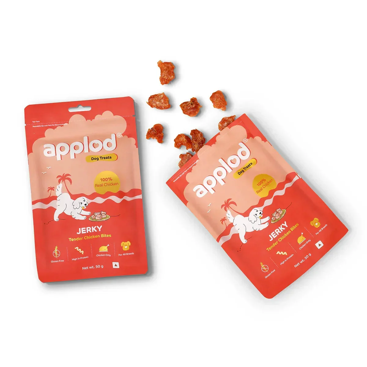 Applod Tender Chicken Jerky Bites Dog Treat - 50g - Image 10