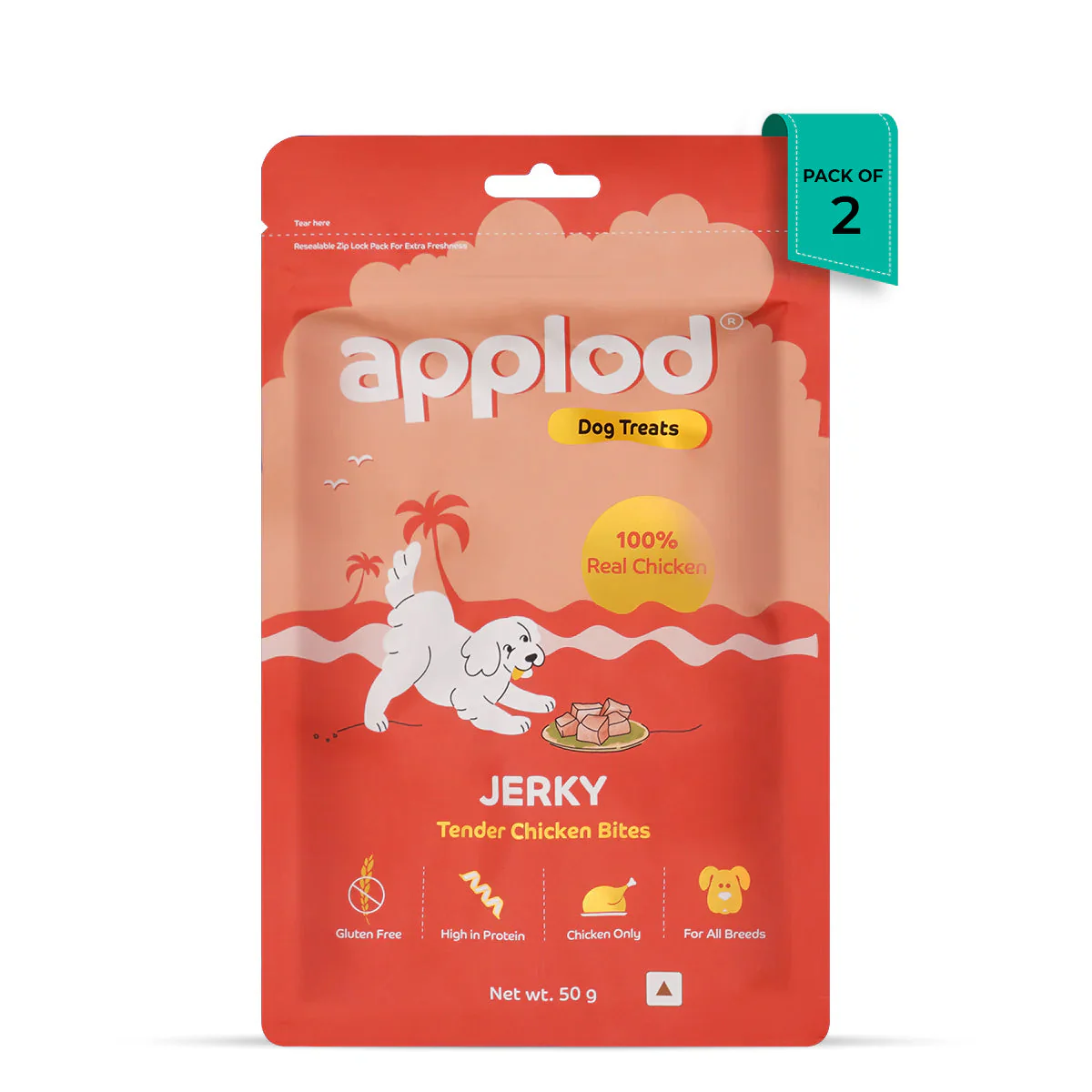 Applod Tender Chicken Jerky Bites Dog Treat - 50g - Image 13
