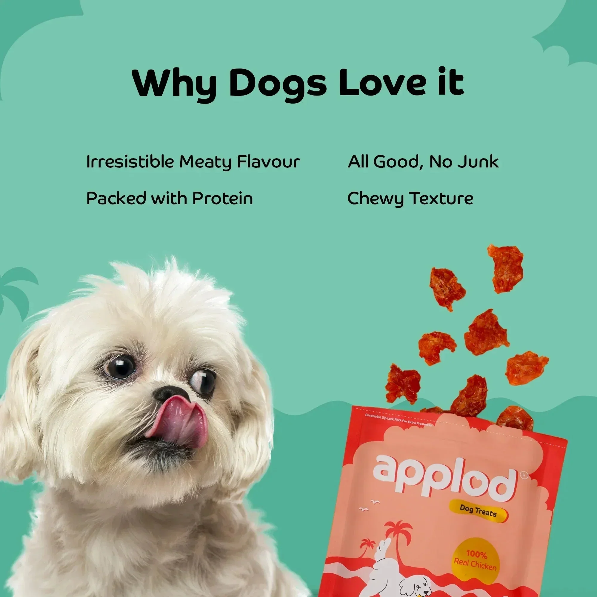 Applod Tender Chicken Jerky Bites Dog Treat - 50g - Image 4