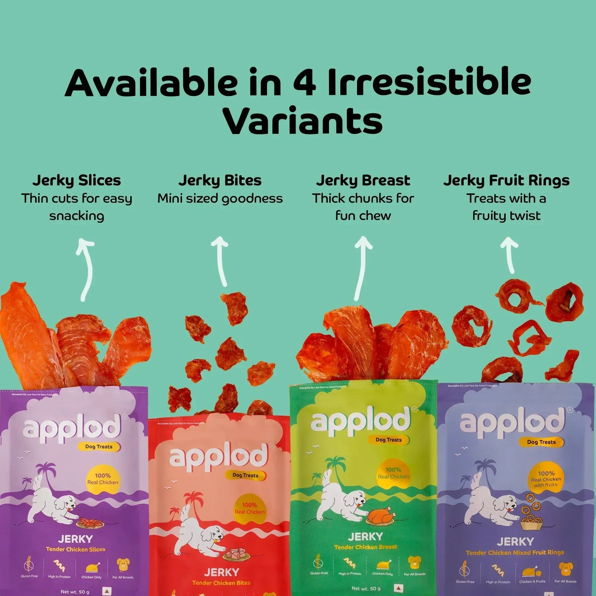 Applod Tender Chicken Jerky Bites Dog Treat - 50g - Image 5