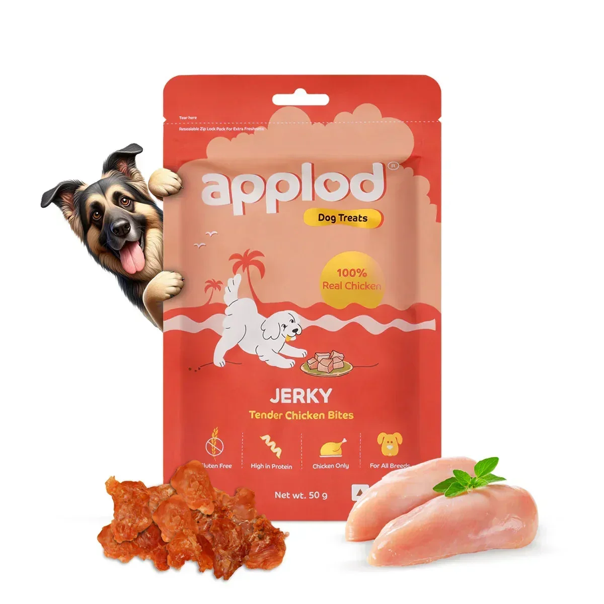 Applod Tender Chicken Jerky Bites Dog Treat - 50g - Image 8