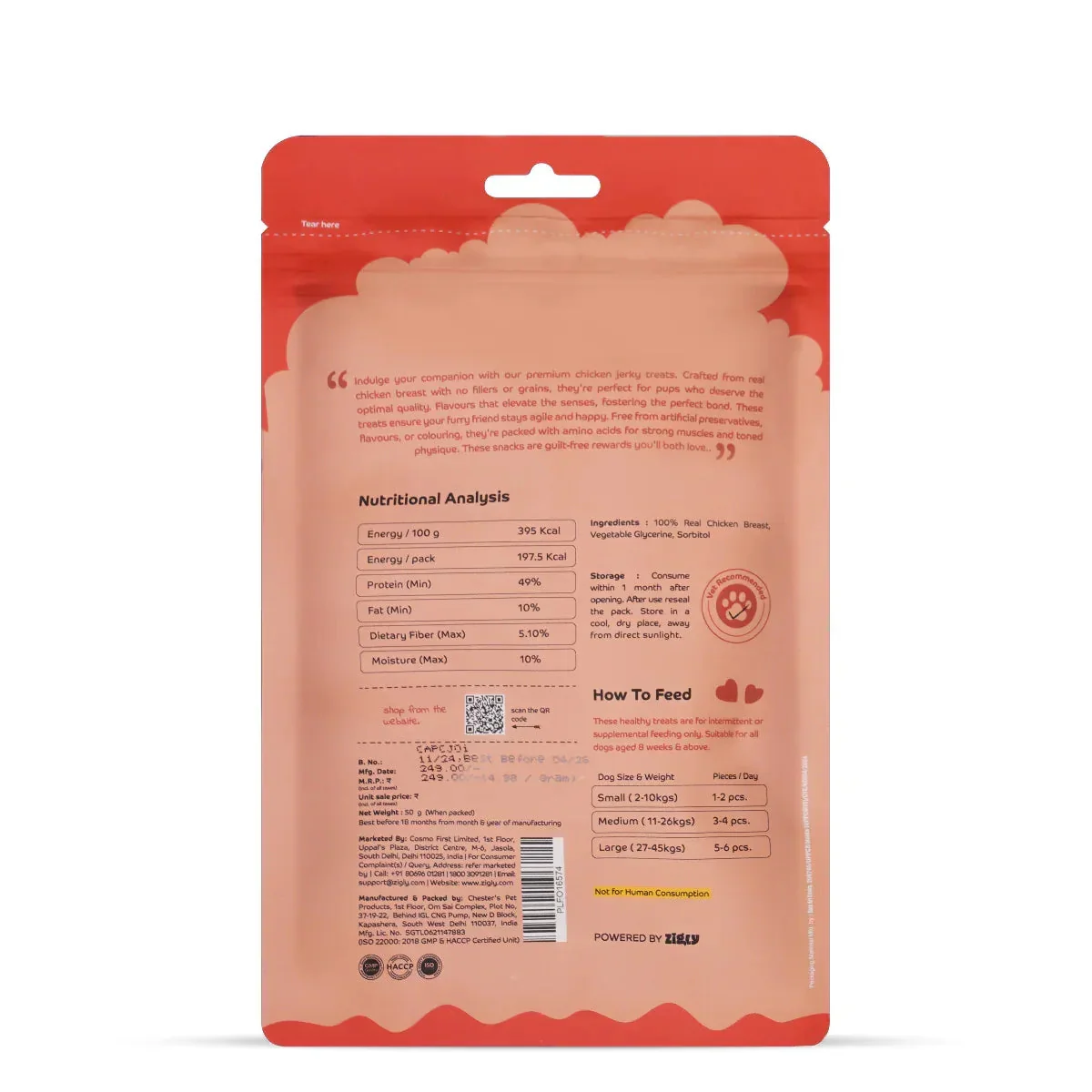 Applod Tender Chicken Jerky Bites Dog Treat - 50g - Image 9