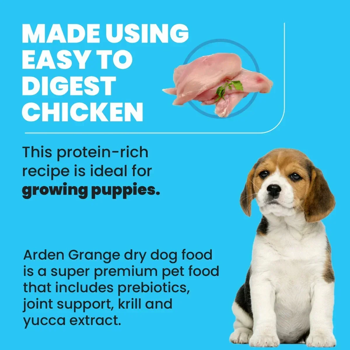 Arden Grange Puppy/Junior Fresh Chicken Dry Dog Food - Small/Medium Breed - Image 5