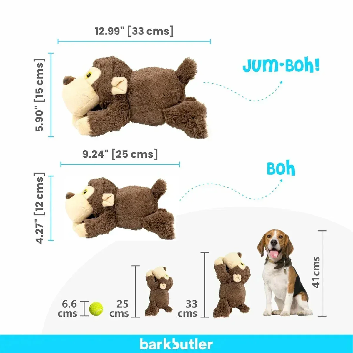 Barkbutler Jumboh The Bear Plush Dog Toy - Image 6