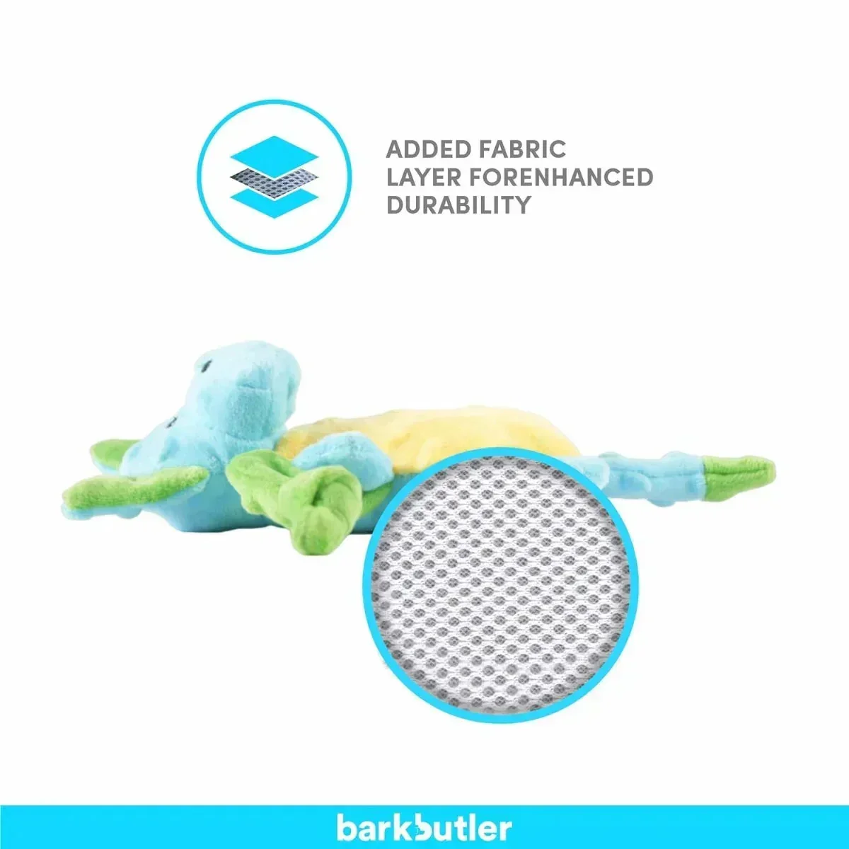 Barkbutler Pookie The Dragon Plush Dog Toy - Image 4