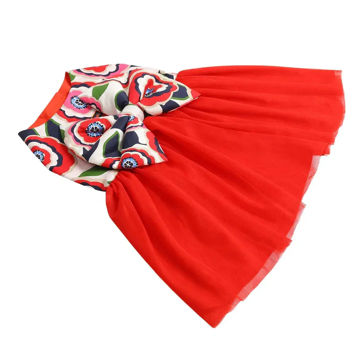 beboji Big Bow Flare Dog Frock - Image 4