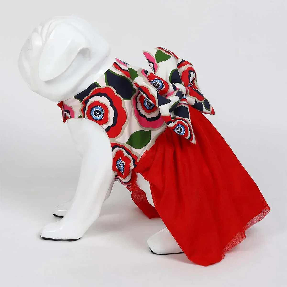 beboji Big Bow Flare Dog Frock - Image 9