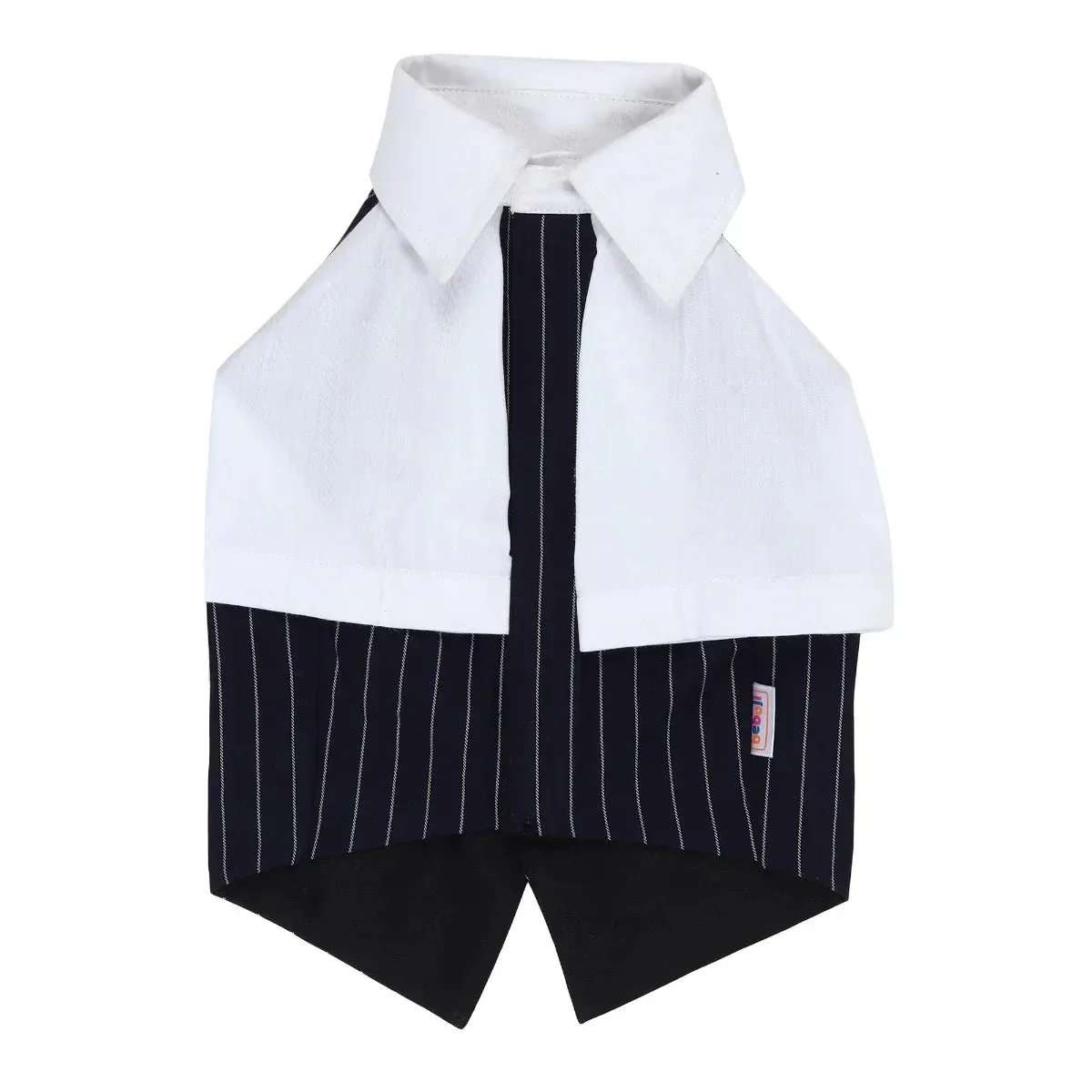beboji Classy Gentleman Black Stripe Dog Shirt with Bow - Image 4