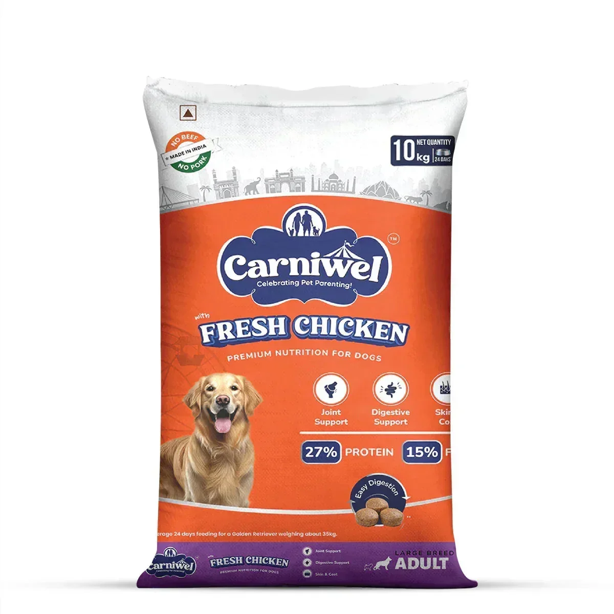 Carniwel Fresh Chicken Dry Dog Food for Large Breed, Adult - Image 10