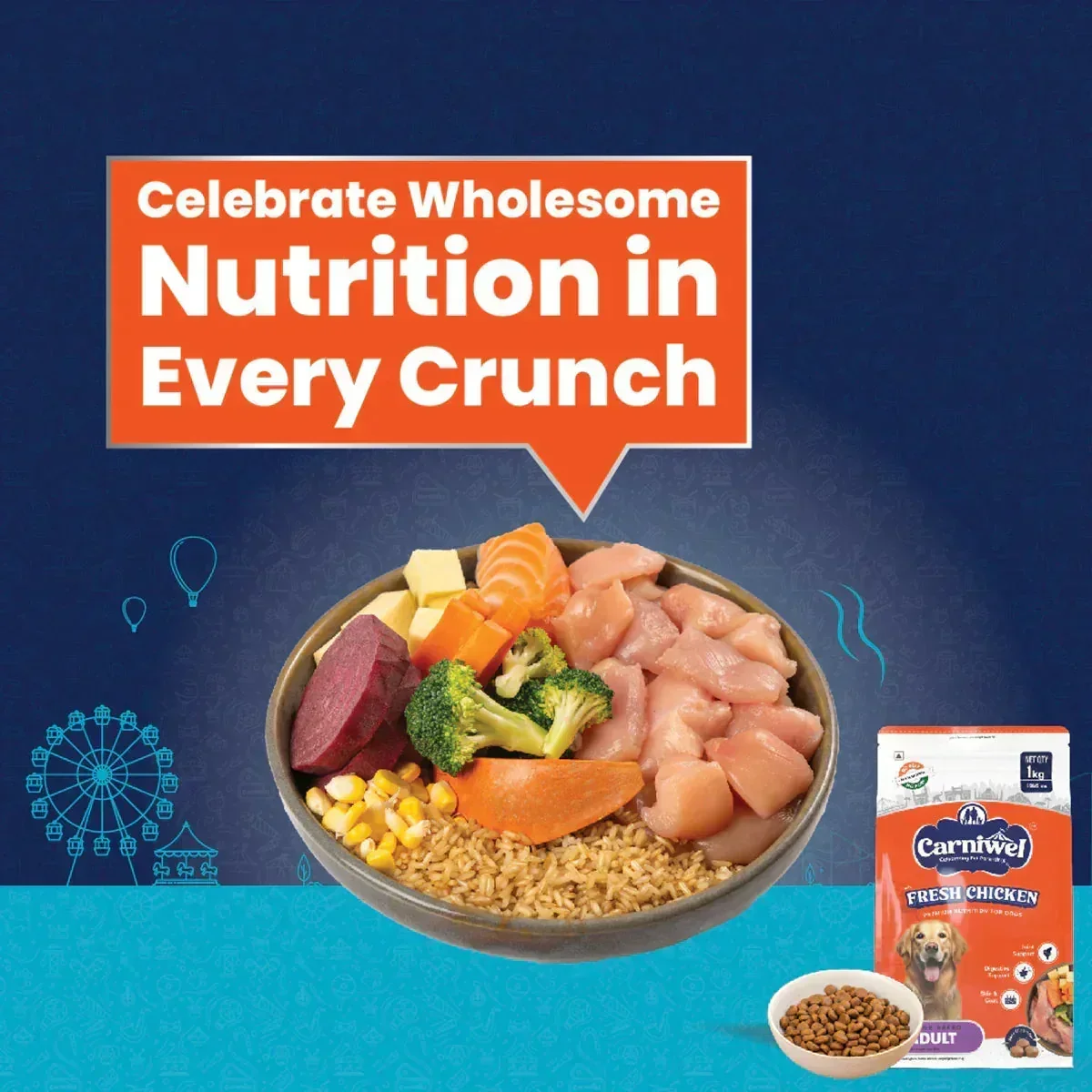 Carniwel Fresh Chicken Dry Dog Food for Large Breed, Adult - Image 7