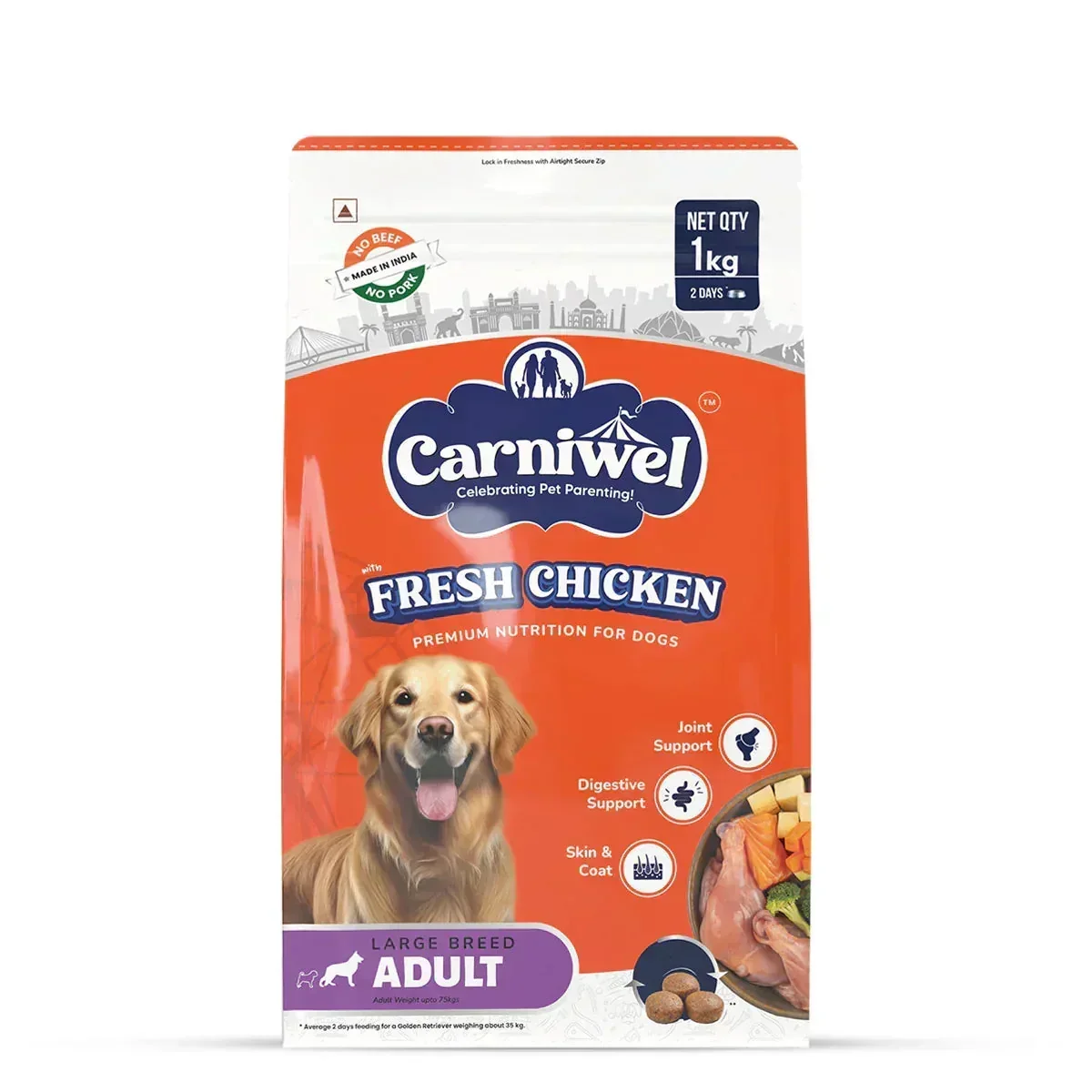 Carniwel Fresh Chicken Dry Dog Food for Large Breed, Adult - Image 8