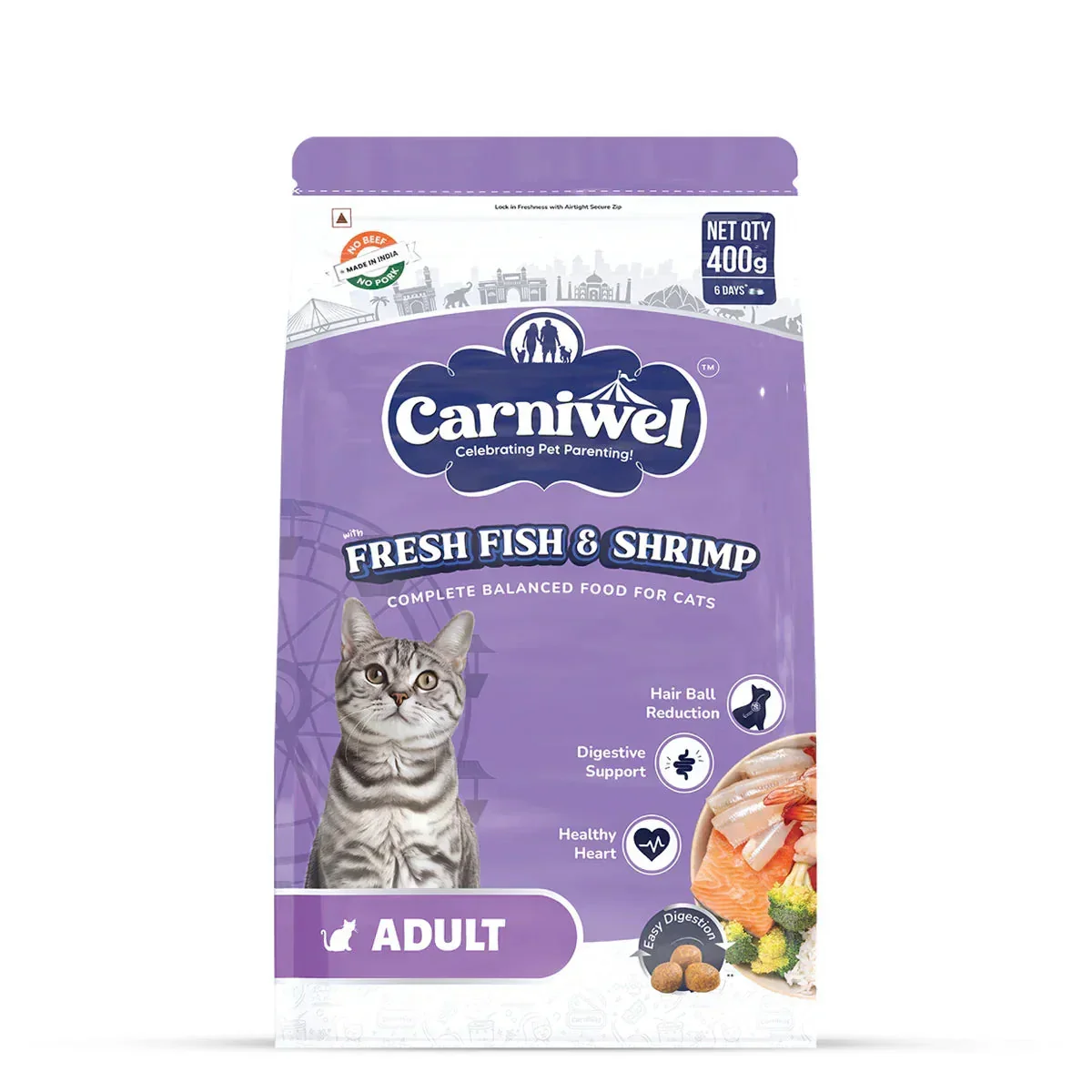 Carniwel Fresh Fish & Shrimp Dry Cat Food, Adult - Image 8