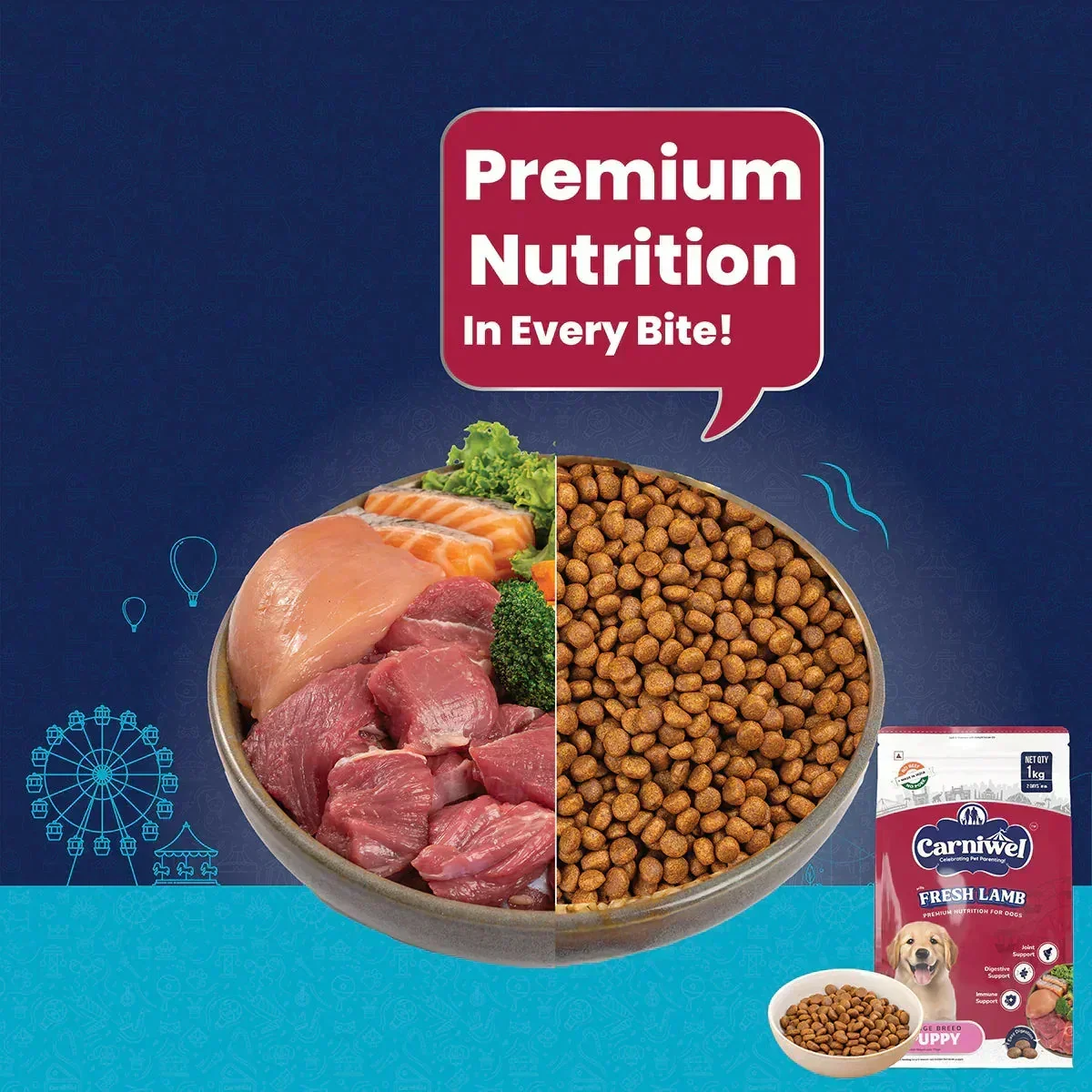 Carniwel Fresh Lamb Dry Dog Food for Large Breed, Puppy - Image 7