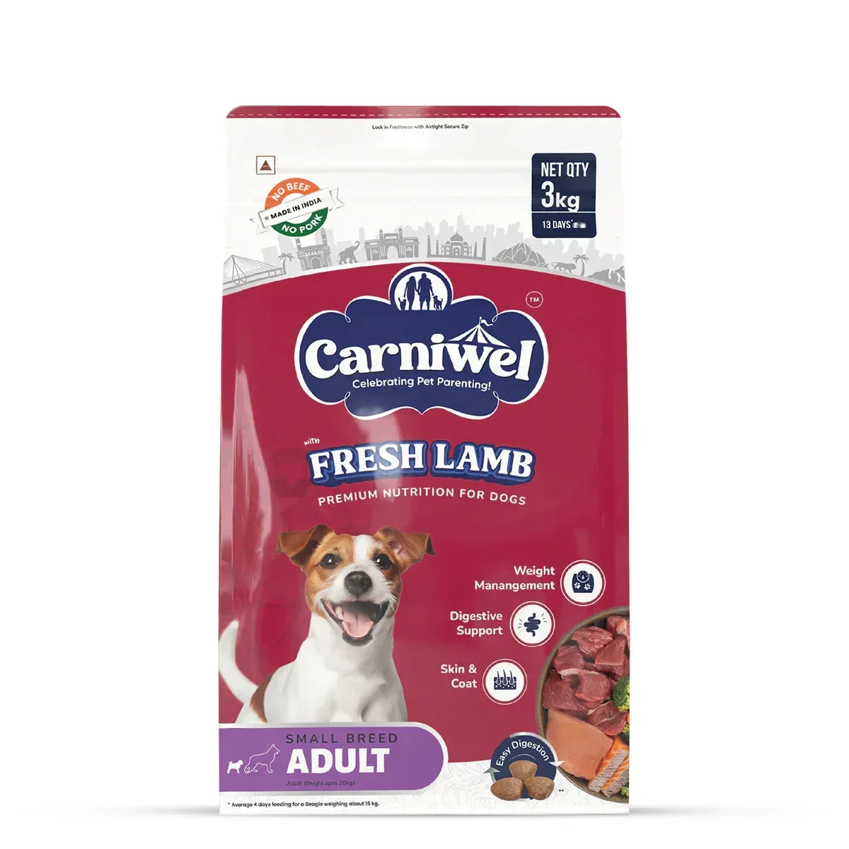 Carniwel Fresh Lamb Dry Dog Food for Small Breed, Adult - Image 10