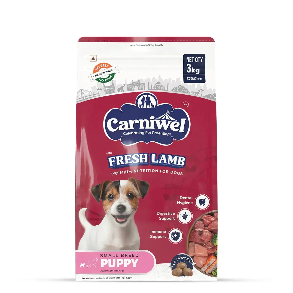 Carniwel Fresh Lamb Dry Dog Food for Small Breed, Puppy - Image 10