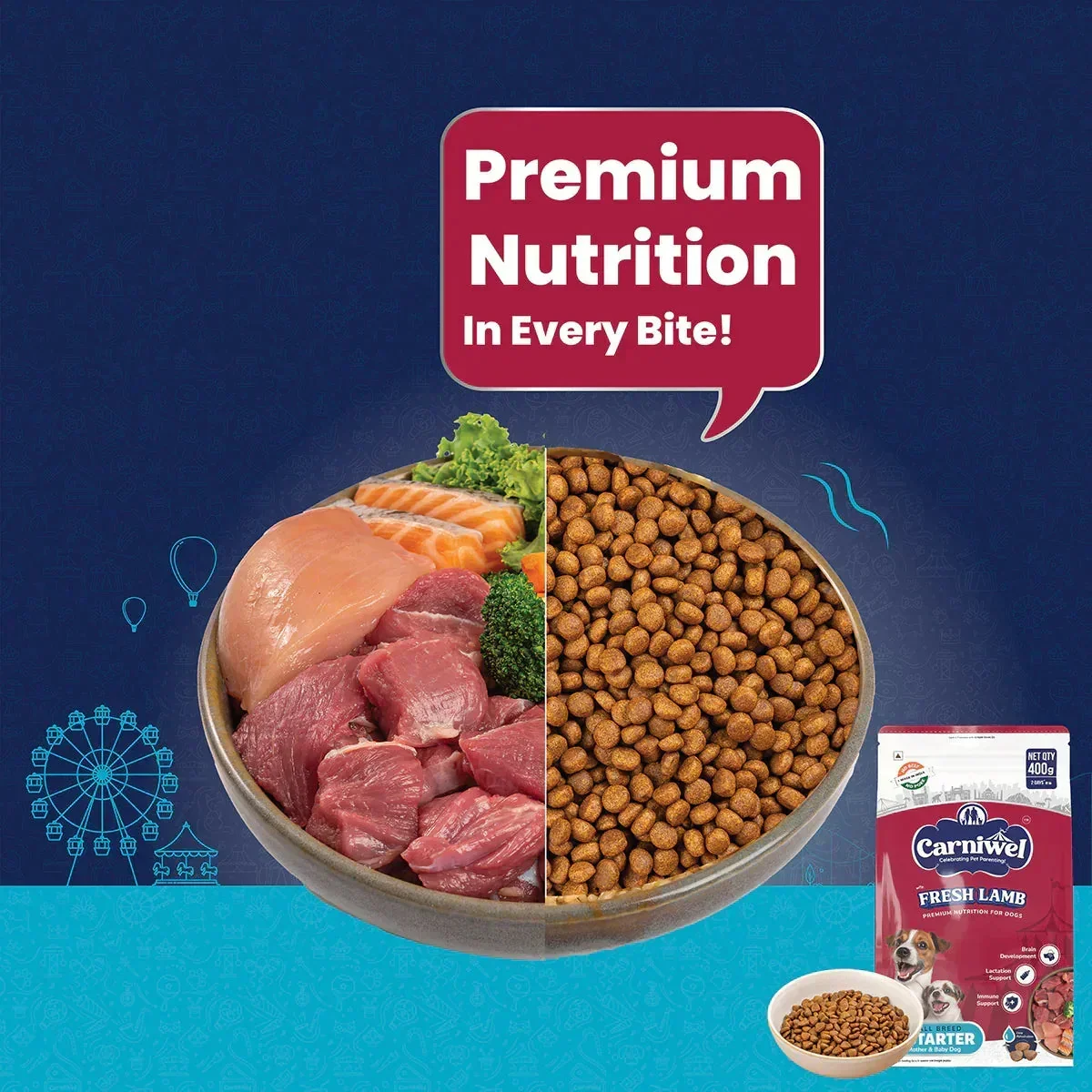Carniwel Fresh Lamb Dry Dog Food for Small Breed, Starter - Image 7