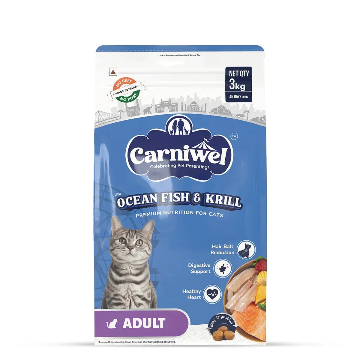 Carniwel Ocean Fish & Krill Dry Cat Food, Adult - Image 10
