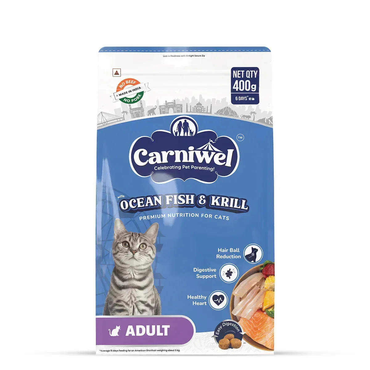 Carniwel Ocean Fish & Krill Dry Cat Food, Adult - Image 8