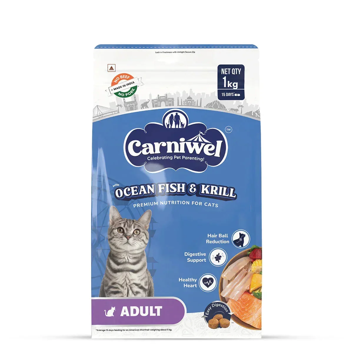 Carniwel Ocean Fish & Krill Dry Cat Food, Adult - Image 9