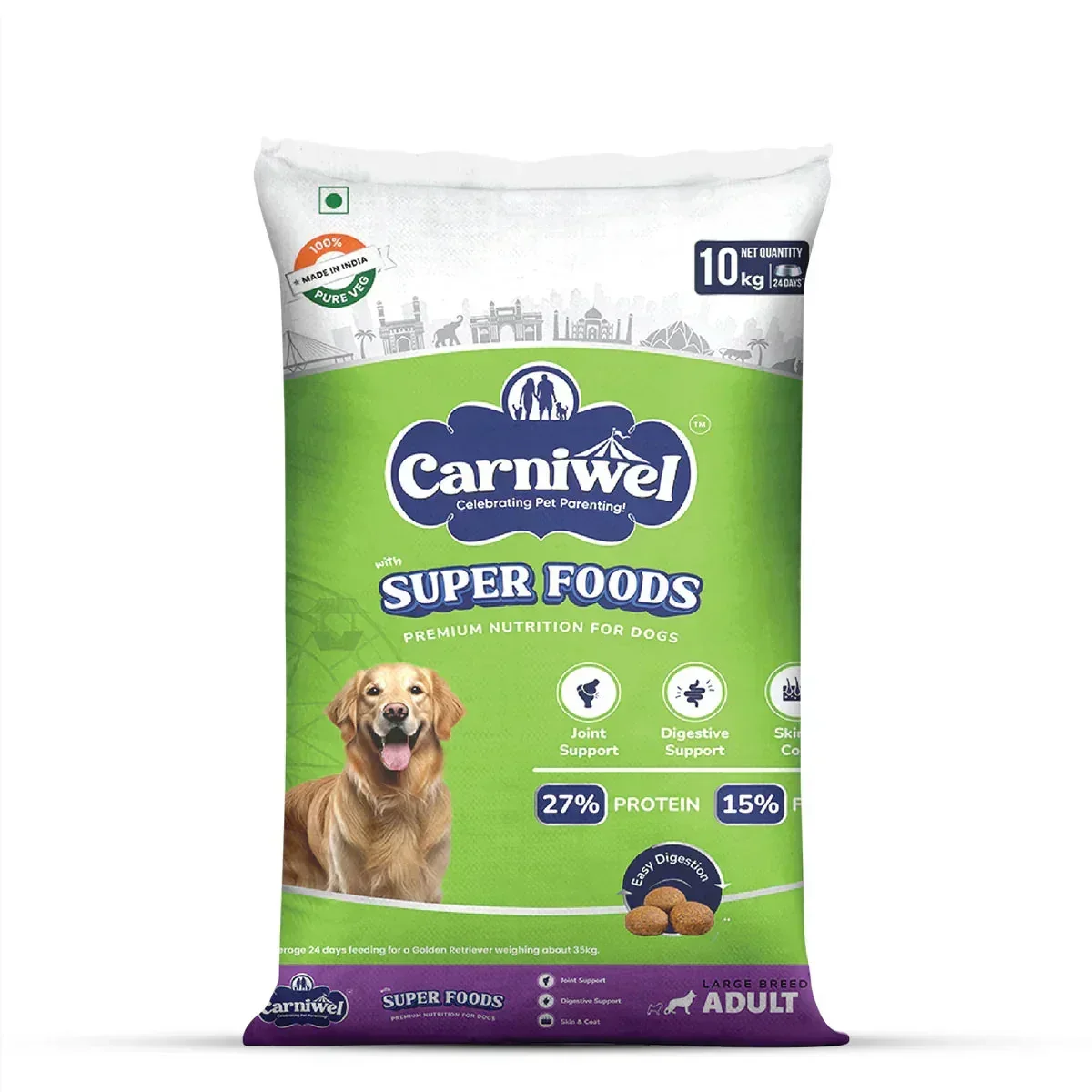 Carniwel Veg with Superfoods Dry Dog Food for Large Breed, Adult - Image 10