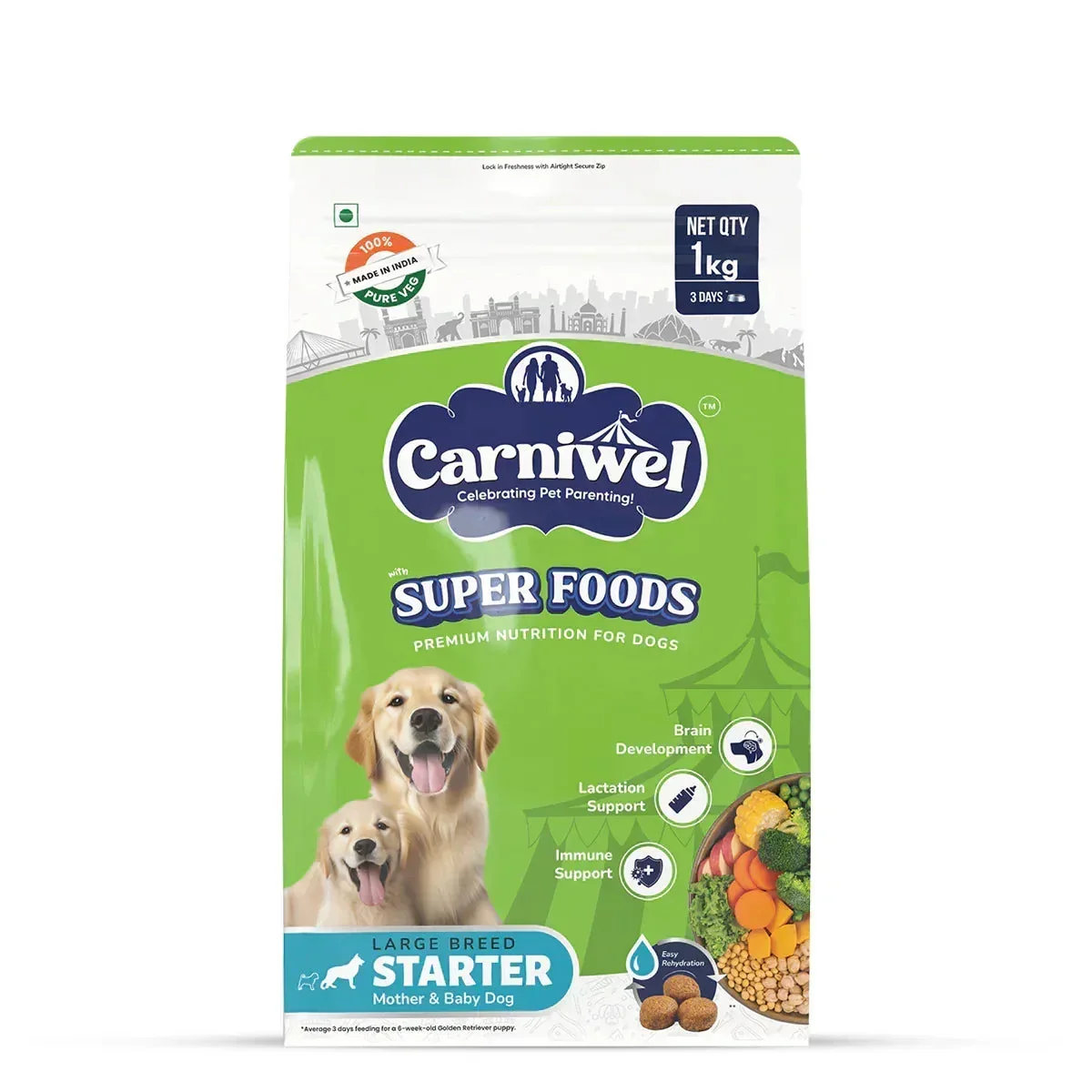 Carniwel Veg with Superfoods Dry Dog Food for Large Breed, Starter - Image 8