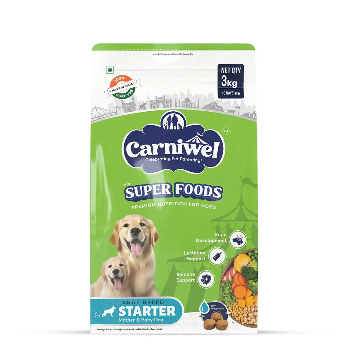 Carniwel Veg with Superfoods Dry Dog Food for Large Breed, Starter - Image 9