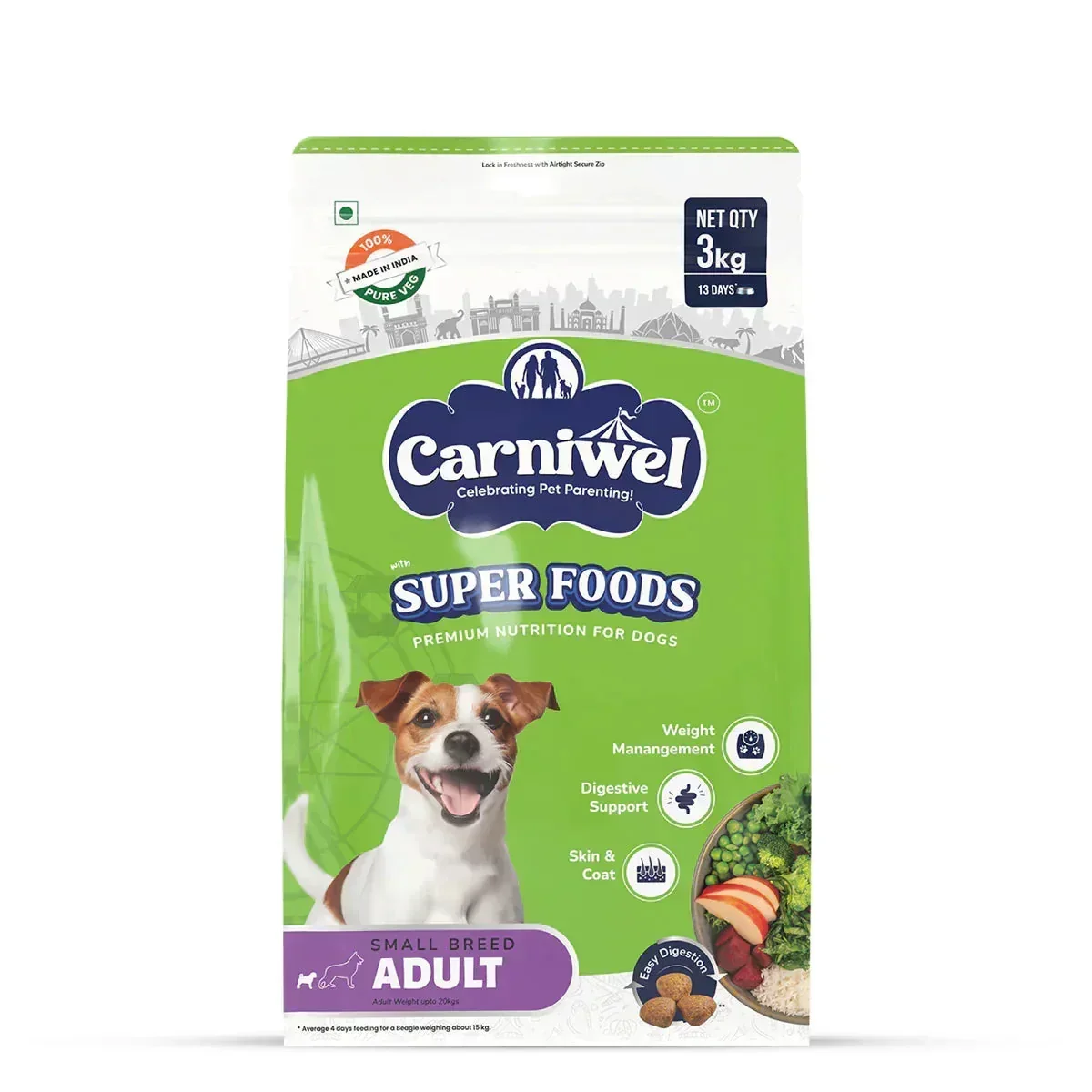 Carniwel Veg with Superfoods Dry Dog Food for Small Breed, Adult - Image 10