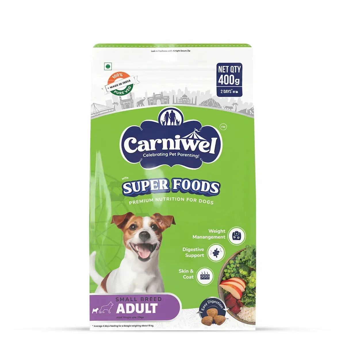 Carniwel Veg with Superfoods Dry Dog Food for Small Breed, Adult - Image 8