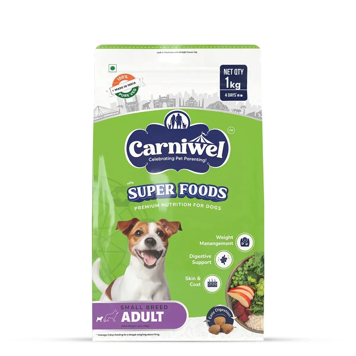 Carniwel Veg with Superfoods Dry Dog Food for Small Breed, Adult - Image 9