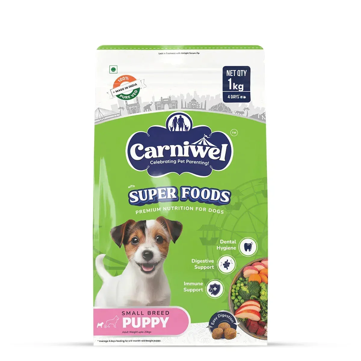 Carniwel Veg with Superfoods Dry Dog Food for Small Breed, Puppy - Image 9