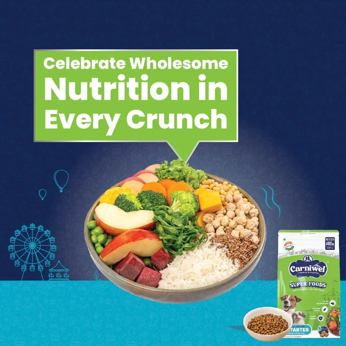 Carniwel Veg with Superfoods Dry Dog Food for Small Breed, Starter - Image 7