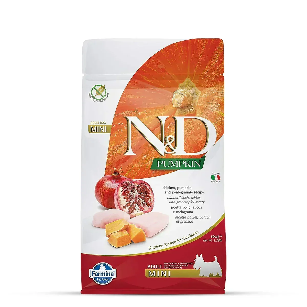 Farmina N&D Grain Free Pumpkin Chicken & Pomegranate Mini Breed Adult Dry Dog Food - Image 9