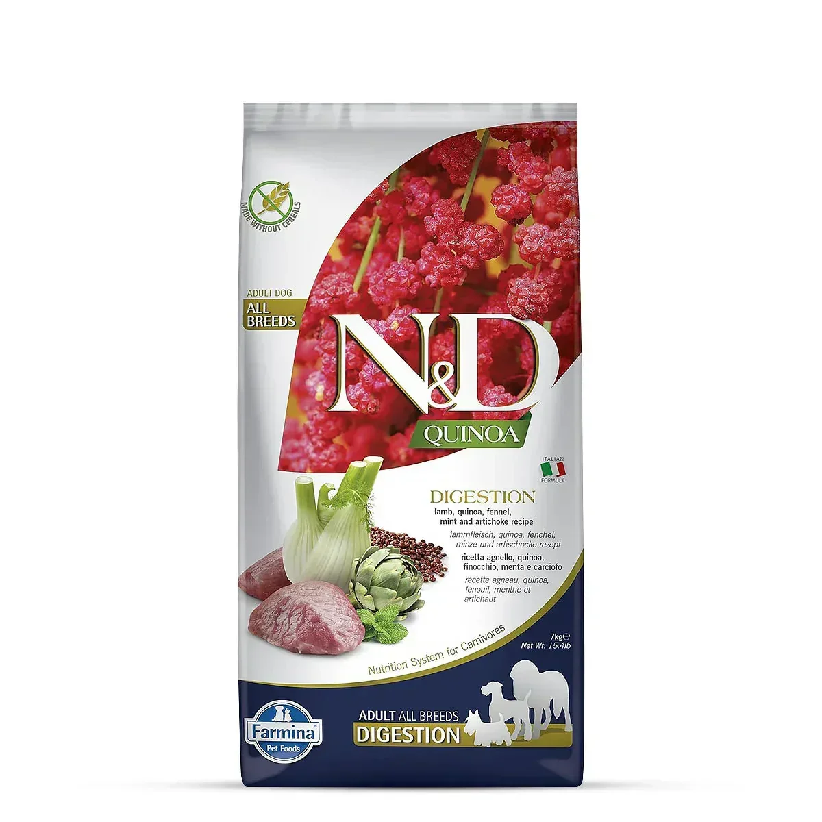 Farmina N&D Grain Free Quinoa Digestion (Lamb, Fennel & Mint) Dry Dog Food - All Breeds Adult - Image 10