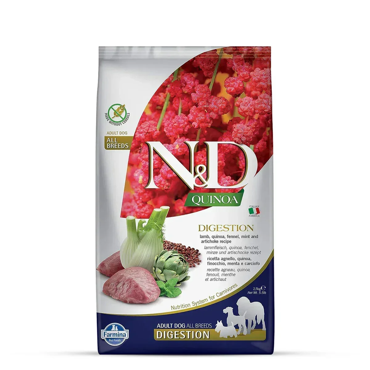 Farmina N&D Grain Free Quinoa Digestion (Lamb, Fennel & Mint) Dry Dog Food - All Breeds Adult - Image 9