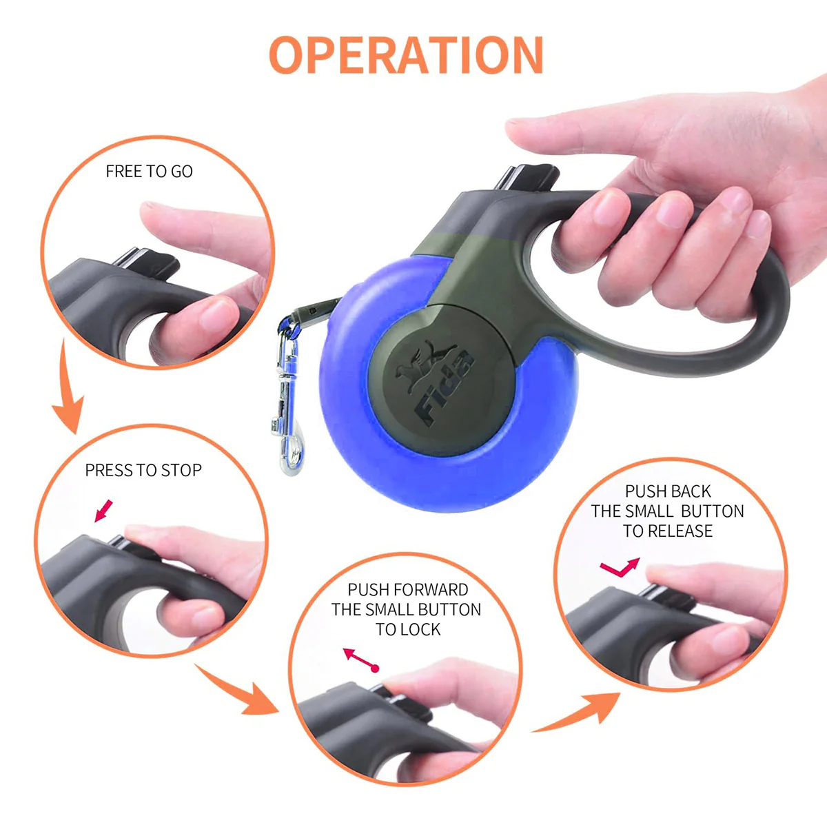 Fida Mars Dog Leash - Blue - Image 6