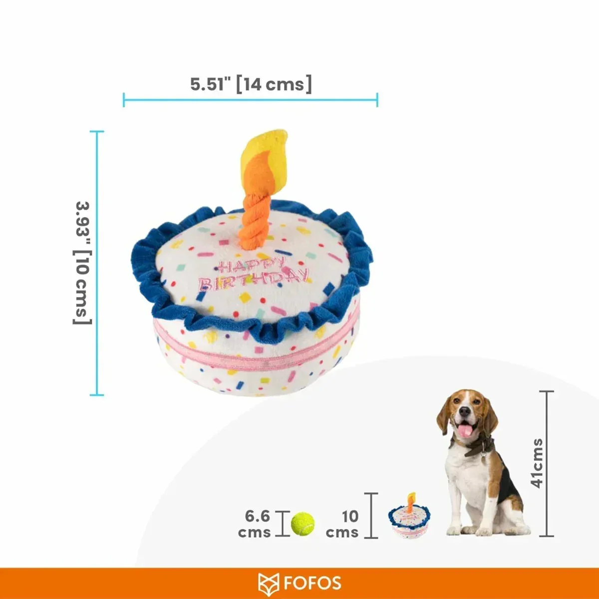 FOFOS Birthday Cake Dog Toy - Image 3