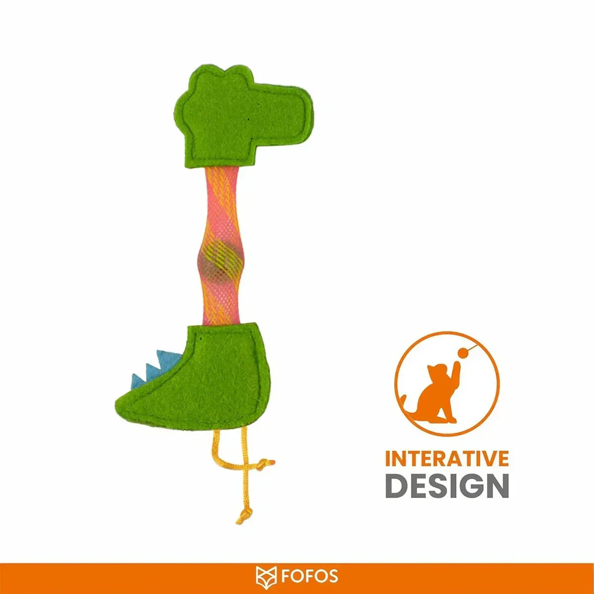 FOFOS Cat Flick Tube Toy - Crocodile - Image 3