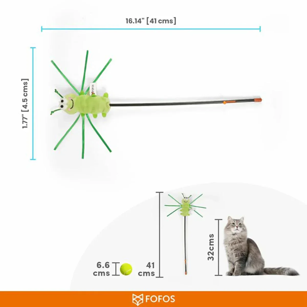 FOFOS Cat Wand Moving Caterpillar - Image 6