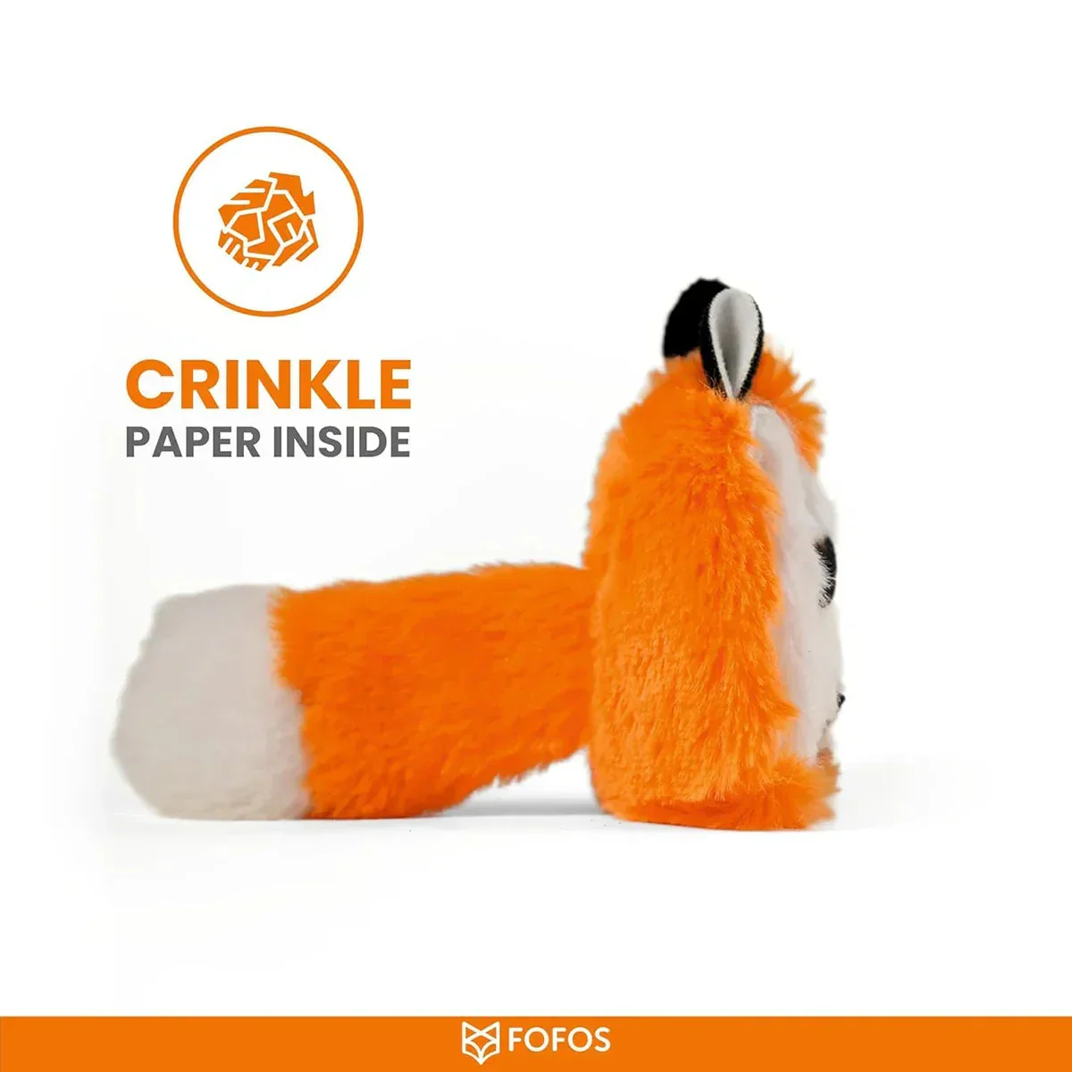 FOFOS Floppy Crinkle Cat Toy Fox - Image 3