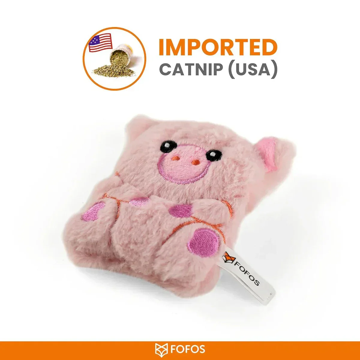 FOFOS Floppy Crinkle Cat Toy Pig - Image 3