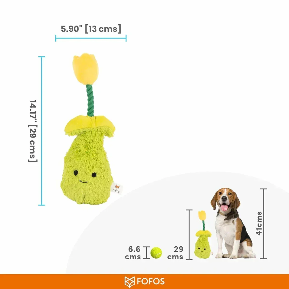 FOFOS Garden Tulip Plush Dog Toy - Image 8